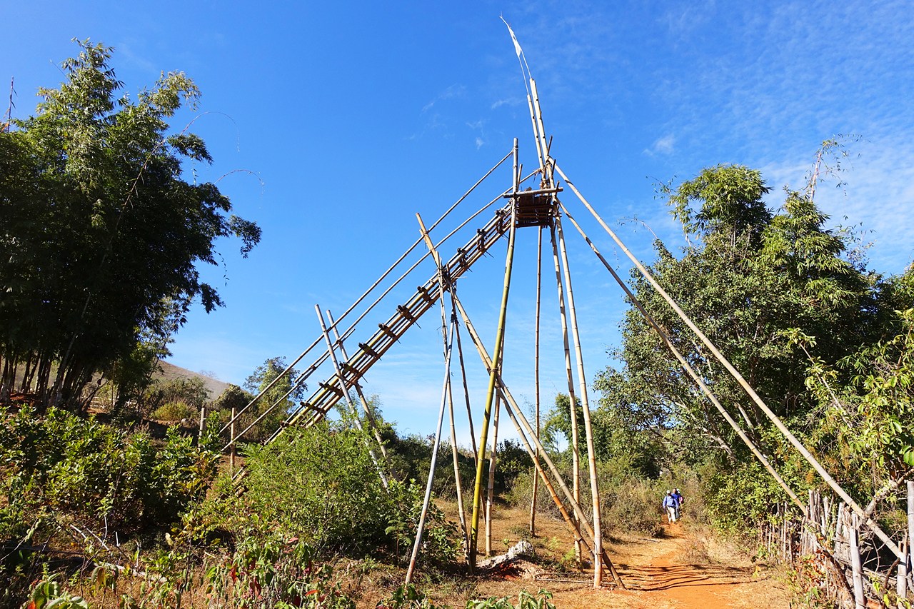 Traditional fire rocket festival in Shan state