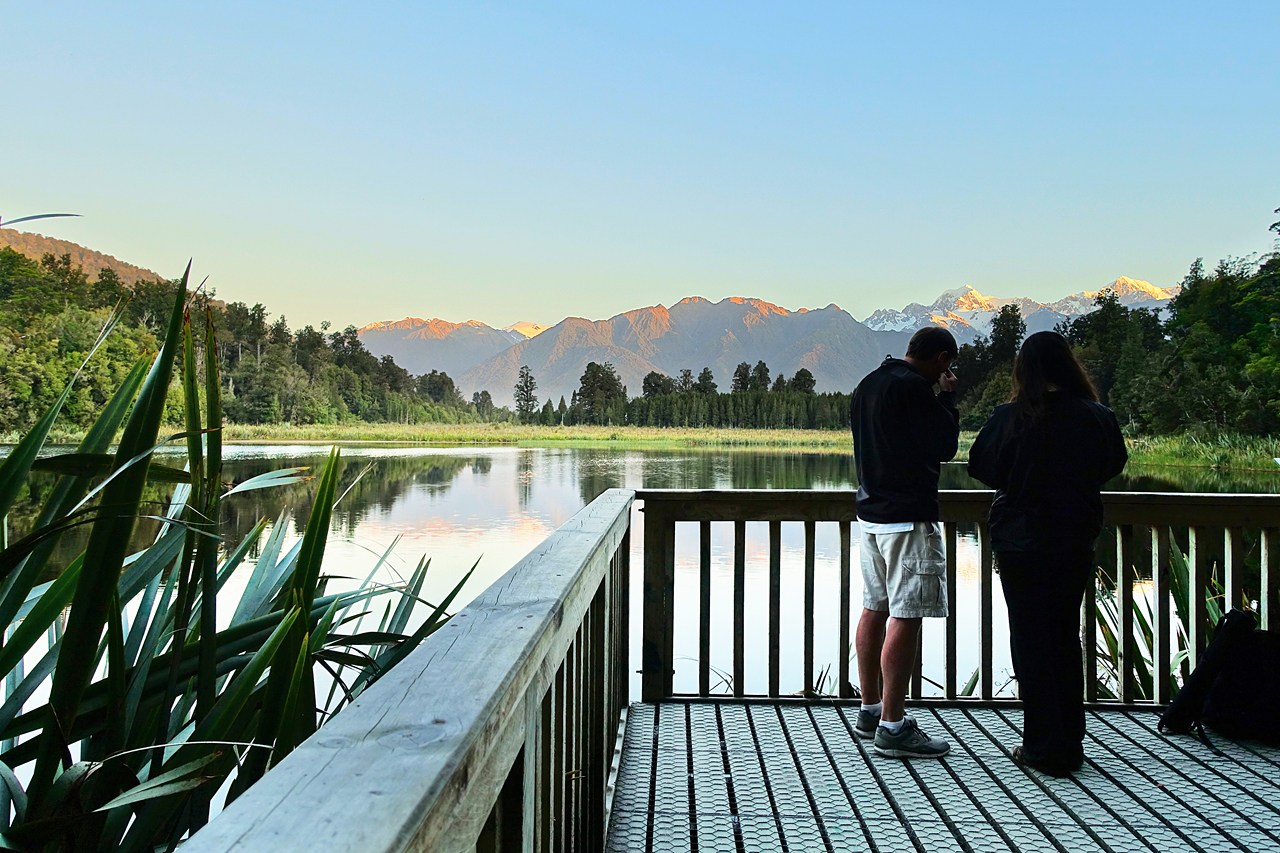Lake Matheson, a short drive from Fox Glacier village