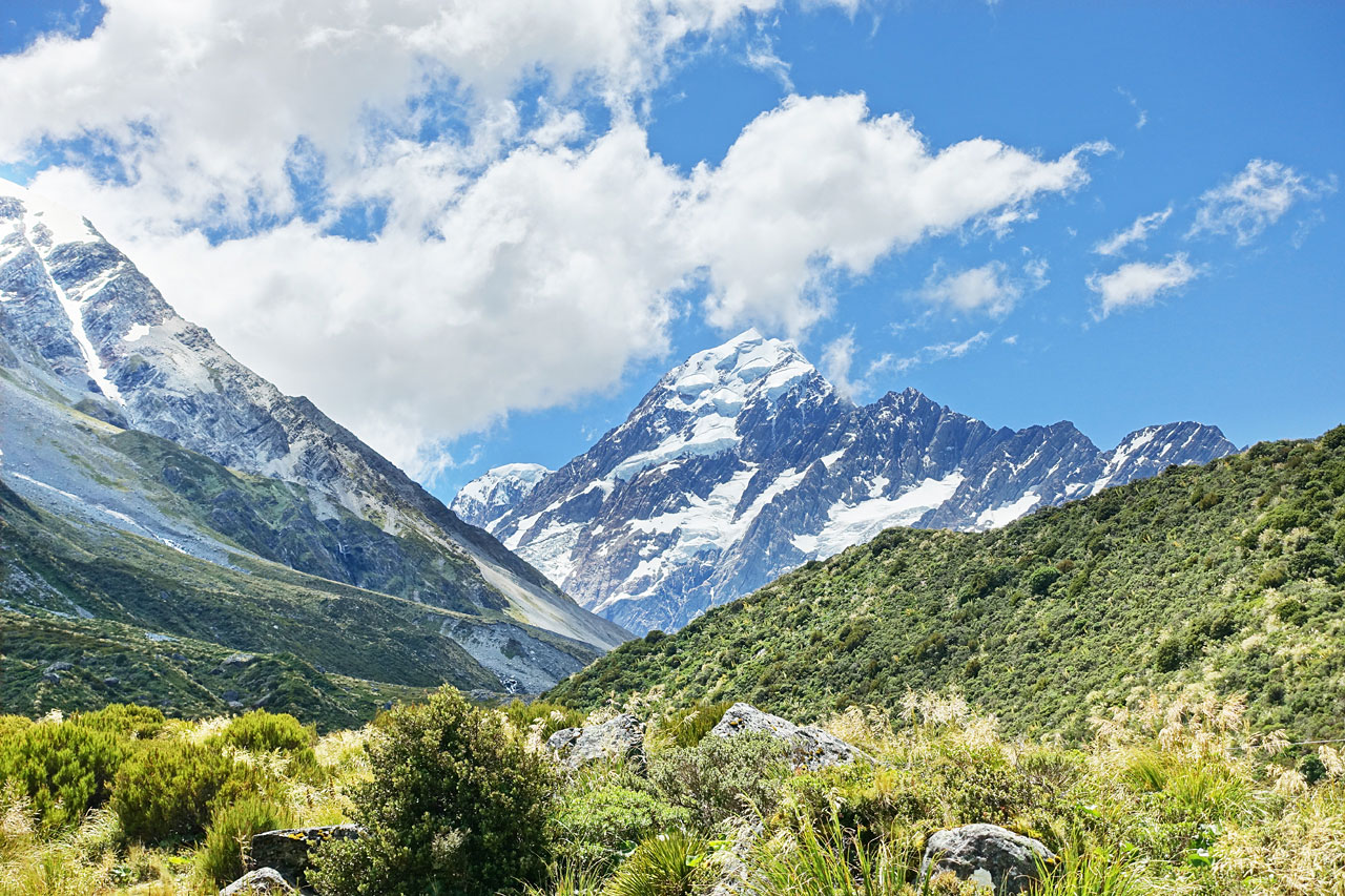 Clear view of Mt. Cook