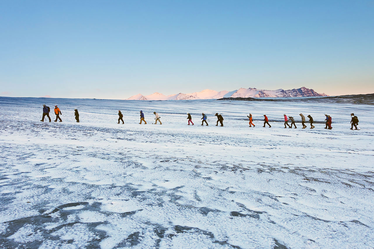 Trekking on ice at Vatnajökull National Park