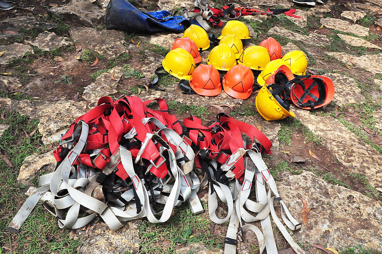 Safety equipment for Jomblang cave