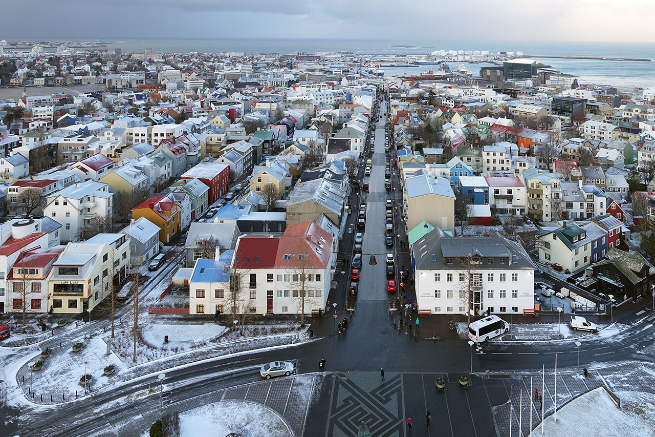 View of Reykjavík from Hallgrímskirkja church