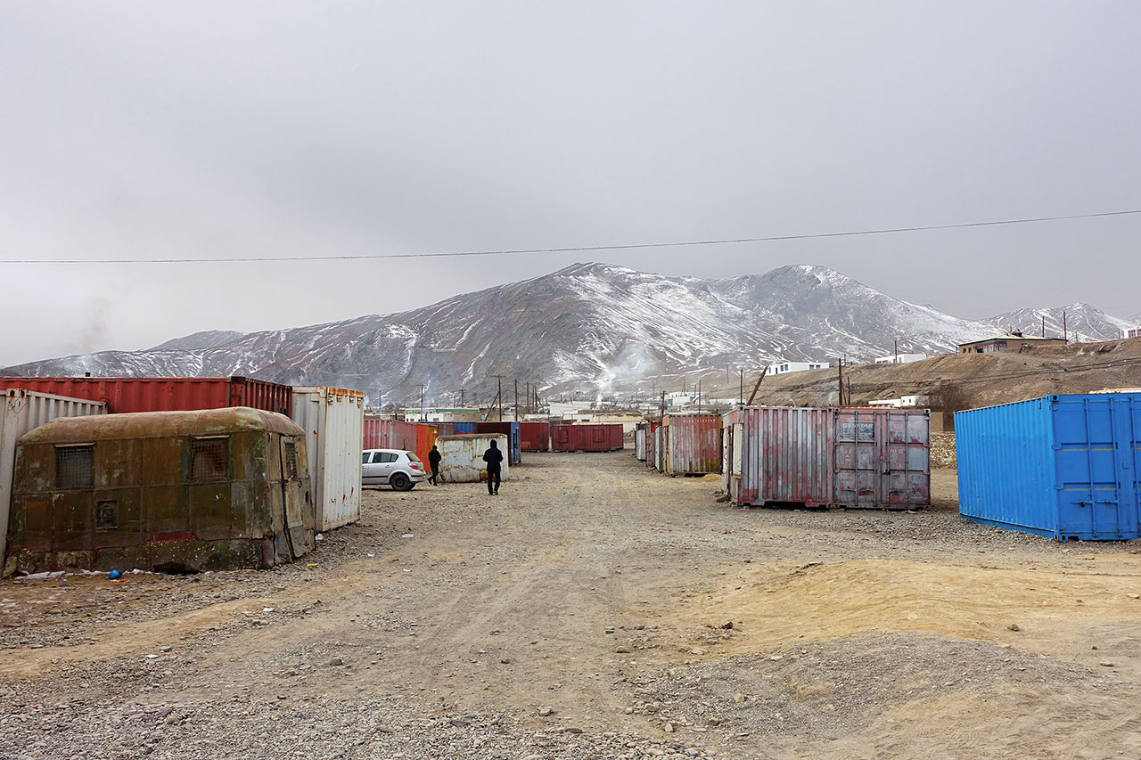 Container bazaar in Murghab