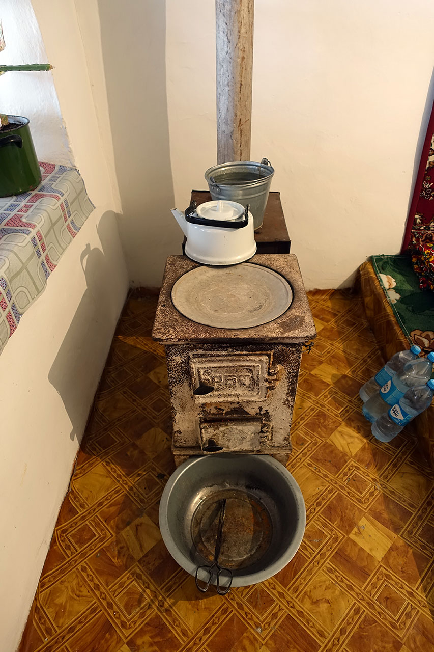 Cow dung fuelled stove