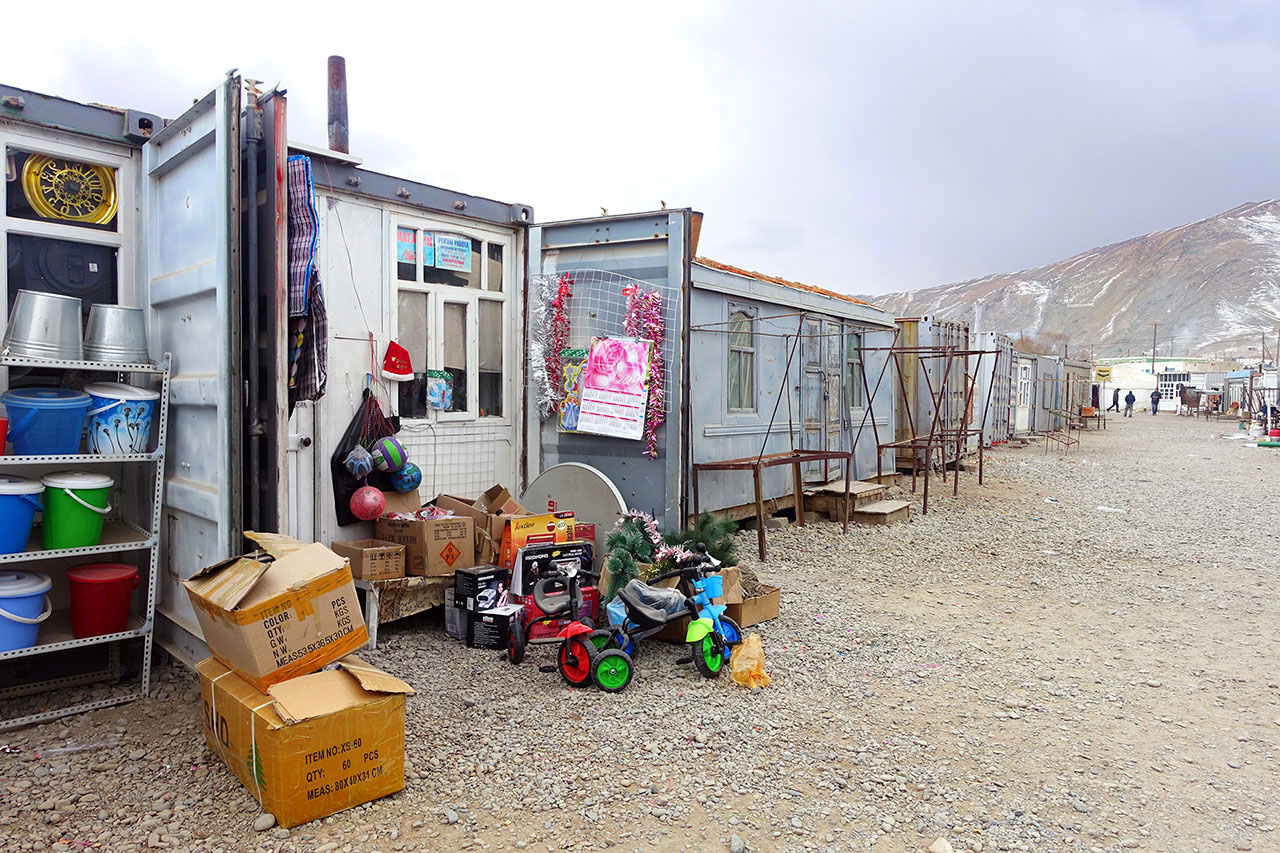 Container bazaar in Murghab