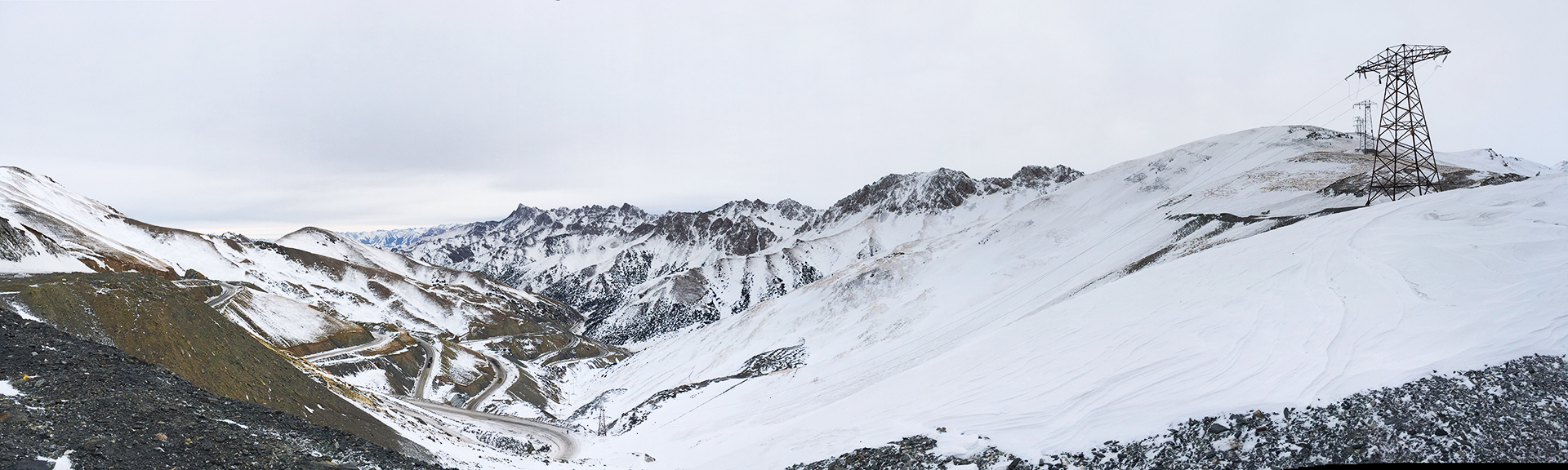 Taldyk Pass in the Alay mountains of Osh region, Kyrgyzstan