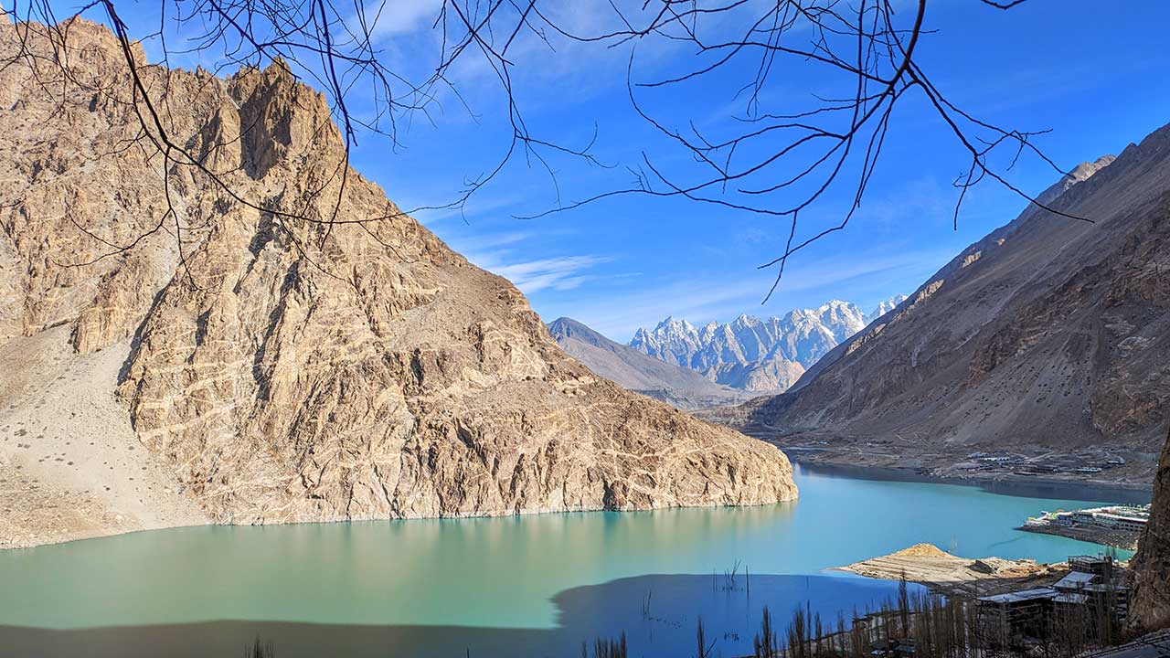 View of Attabad Lake from Baskochi Meadows