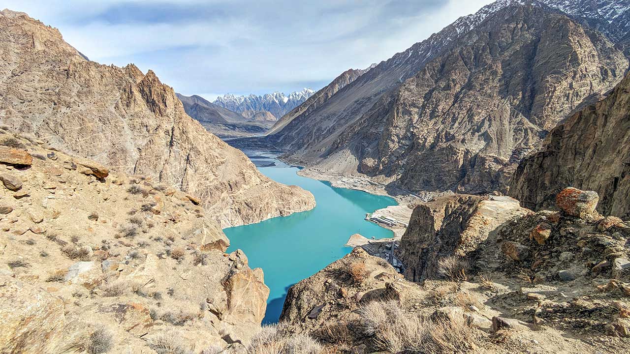 View of Attabad Lake from Baskochi Meadows