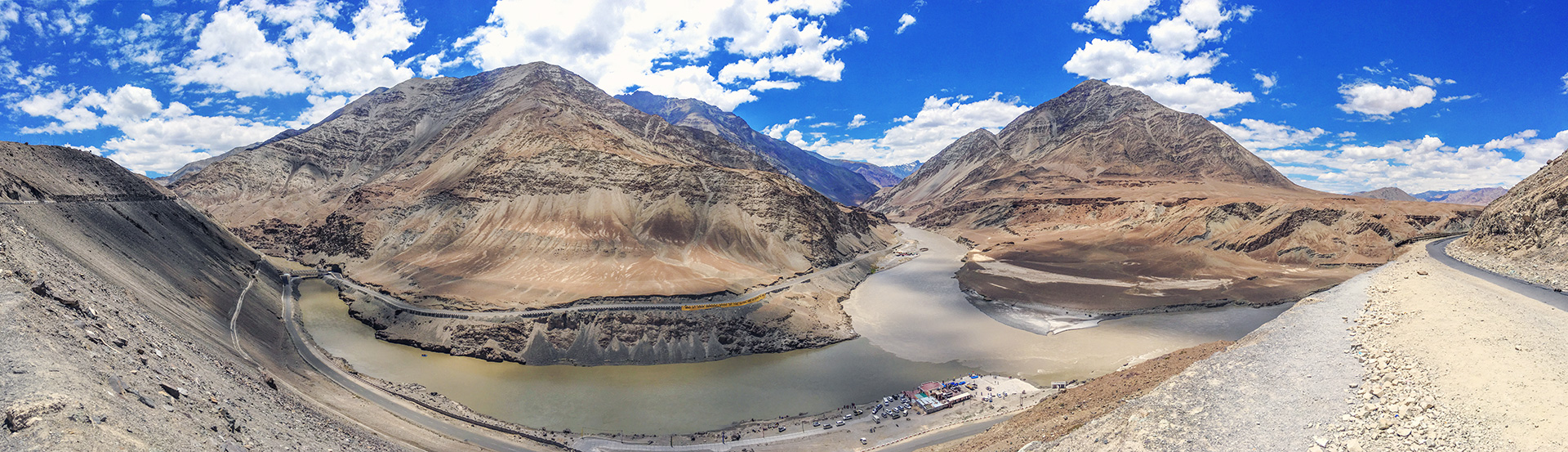 Confluence of Indus and Zanskar Rivers