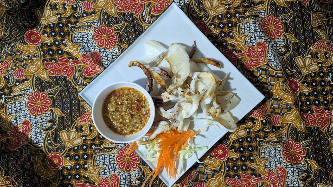 Grilled cuttlefish, Restaurant Ranee Seafood