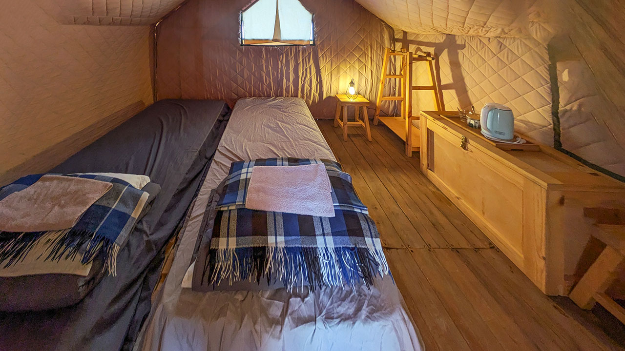 Eco-tents and cabins near the National Park visitor center